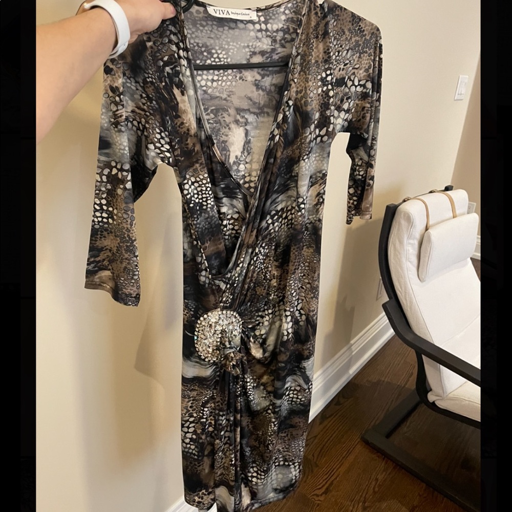 V Neck Soft Long Dress